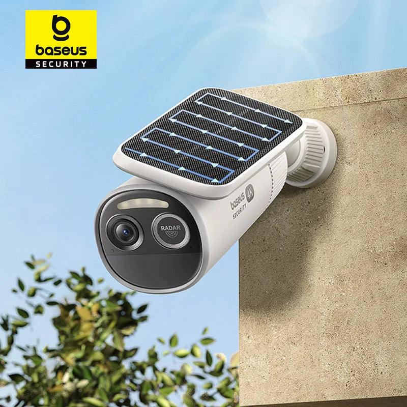 Baseus Security S2 Outdoor Camera 4K Clarity Solar Wireless Wifi Camera Smart Face ID IP67 Waterproof 145°FOV Smart App Control